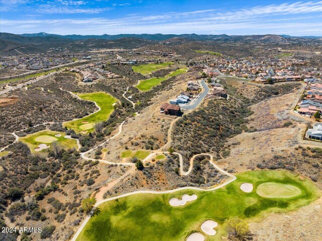 drone / aerial view with a mountain view