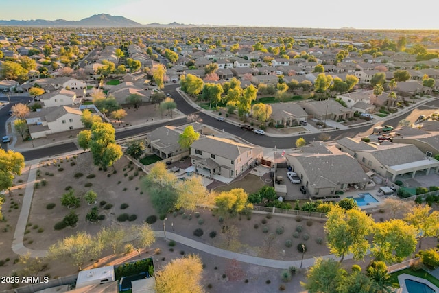 aerial view featuring a mountain view