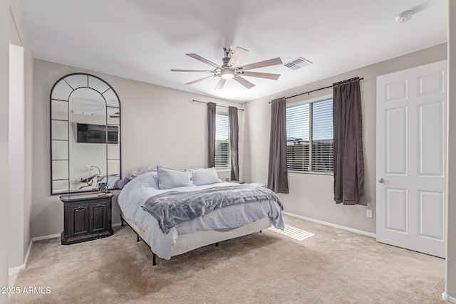 996 W Shannons Way, Coolidge, AZ 85128 - carpeted bedroom featuring baseboards and a ceiling fan