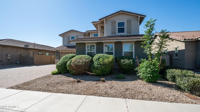 view of front of house featuring a garage