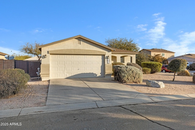 single story home featuring a garage