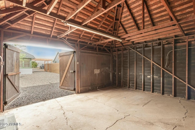 misc room featuring vaulted ceiling