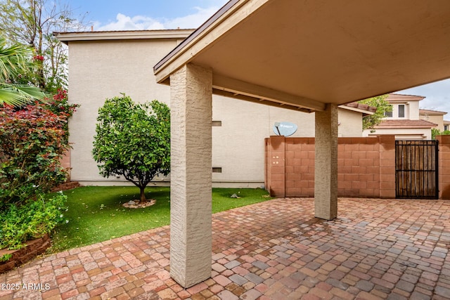 view of patio with fence