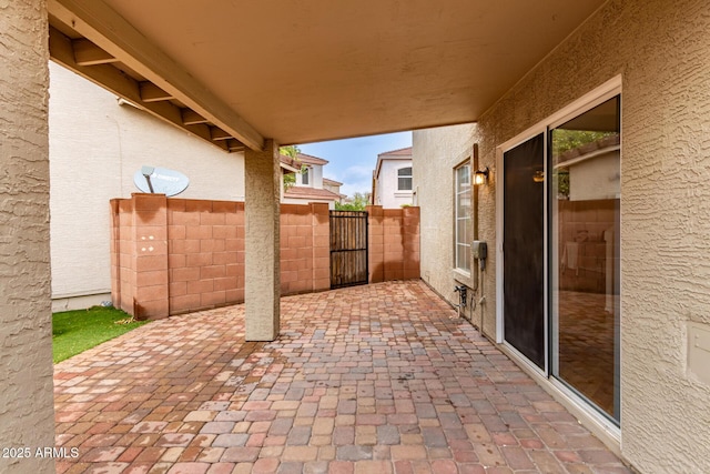 view of patio / terrace with fence