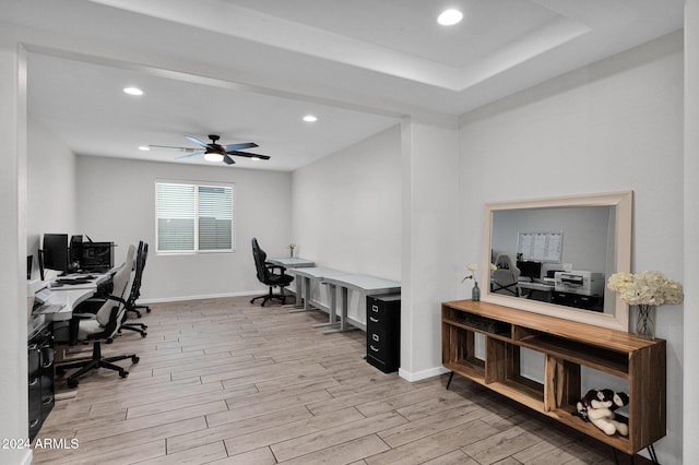 office with ceiling fan