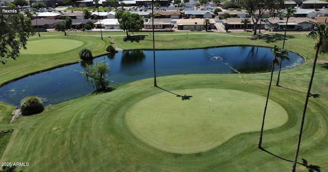 4151 E Clovis Ave, Mesa, AZ 85206 - view of home's community with a residential view, a water view, golf course view, and a putting area