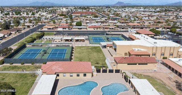4151 E Clovis Ave, Mesa, AZ 85206 - aerial view of a pool and a mountainous background