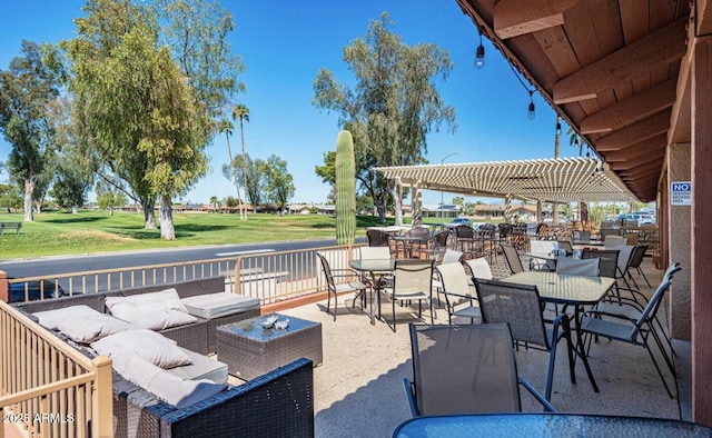 4151 E Clovis Ave, Mesa, AZ 85206 - view of patio featuring an outdoor hangout area