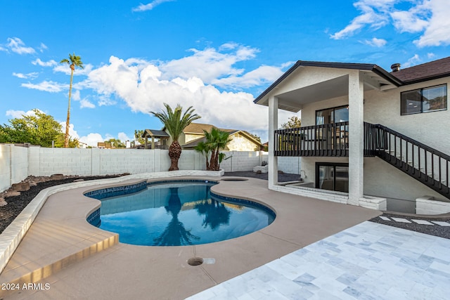 view of pool with a patio area