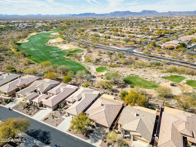 aerial view featuring a mountain view