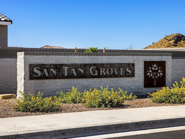 view of community sign