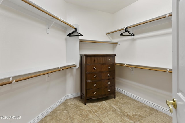 view of walk in closet