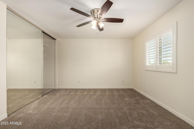 2547 W Naranja Ave, Mesa, AZ 85202 - unfurnished bedroom featuring carpet floors, a closet, and ceiling fan