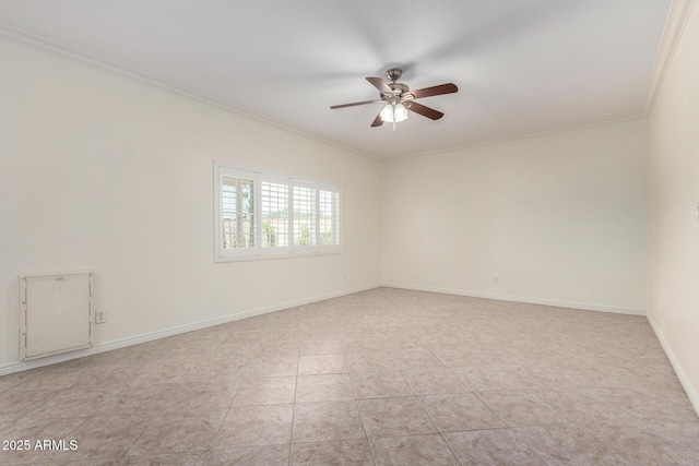 2547 W Naranja Ave, Mesa, AZ 85202 - empty room with ornamental molding and a ceiling fan