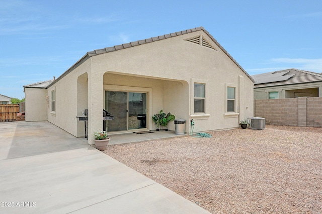 30777 W Whitton Ave, Buckeye, AZ 85396 - rear view of house featuring a patio, stucco siding, and central air condition unit