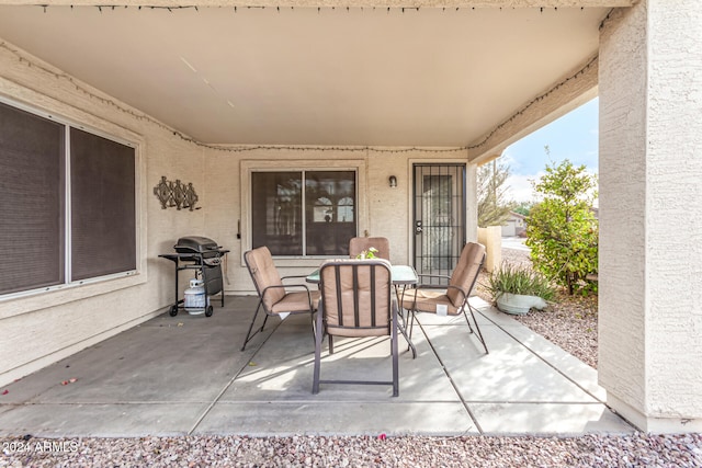 view of patio / terrace featuring grilling area