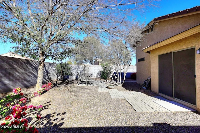 view of yard with a patio area