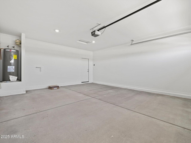 5573 S 246th Ave, Buckeye, AZ 85326 - garage with water heater, a garage door opener, and recessed lighting