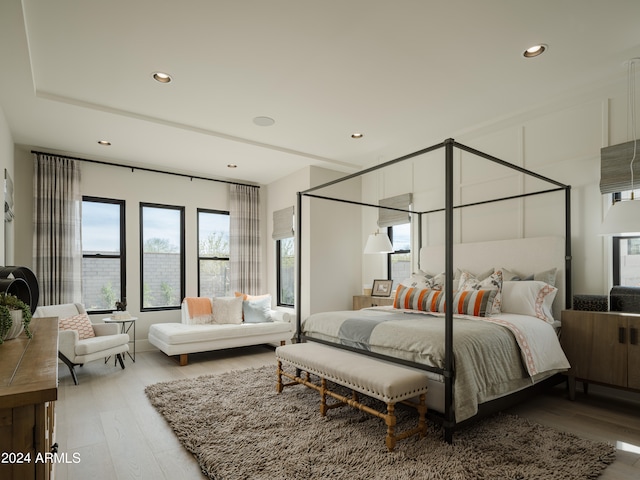 bedroom featuring wood-type flooring