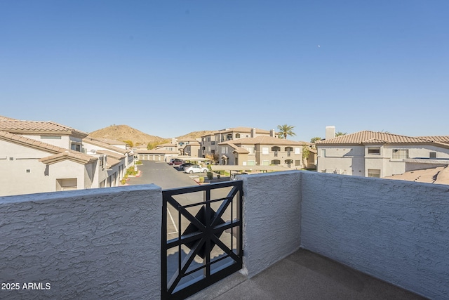 balcony with a mountain view