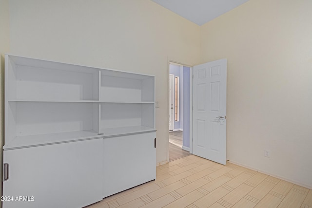 spare room featuring light hardwood / wood-style floors