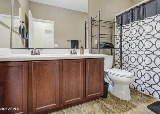 6554 W Rushmore Way, Florence, AZ 85132 - bathroom with vanity and a shower with shower curtain