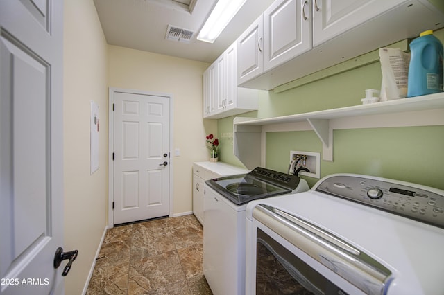 6554 W Rushmore Way, Florence, AZ 85132 - washroom with cabinet space, washer and dryer, and stone finish floors