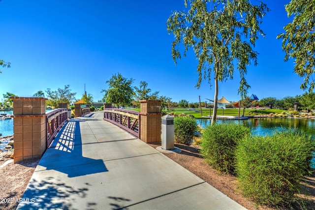 6554 W Rushmore Way, Florence, AZ 85132 - gate featuring a water view