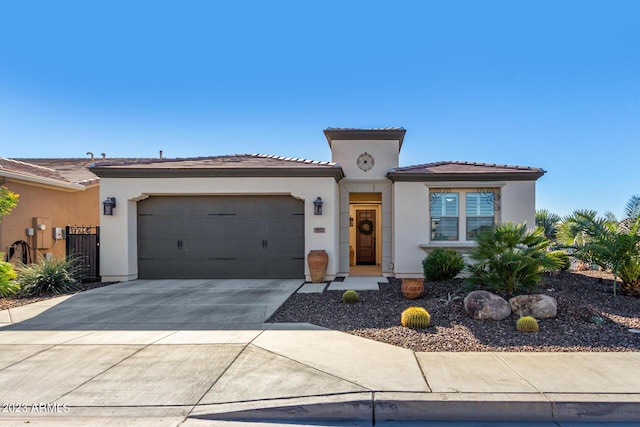 view of front of home featuring a garage