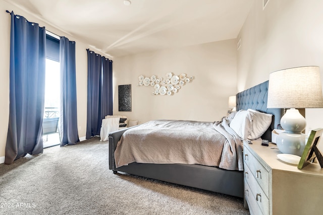 bedroom featuring carpet