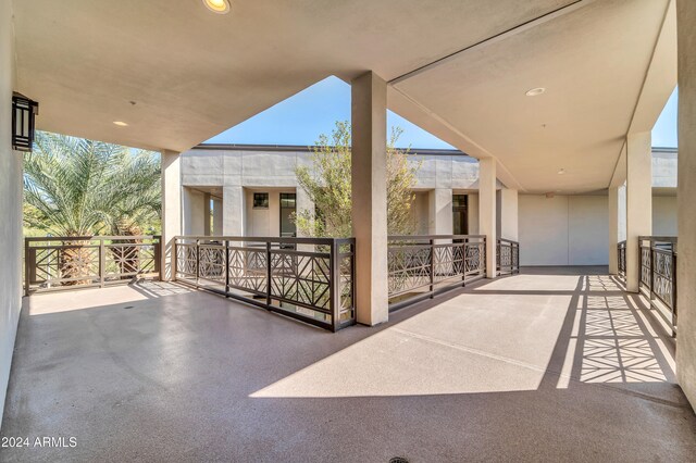 view of patio / terrace with a balcony