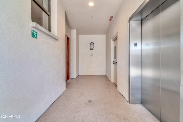 hallway with elevator