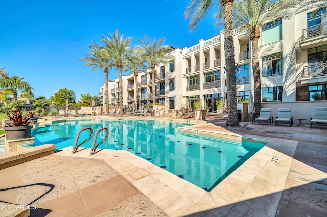 view of pool with a patio