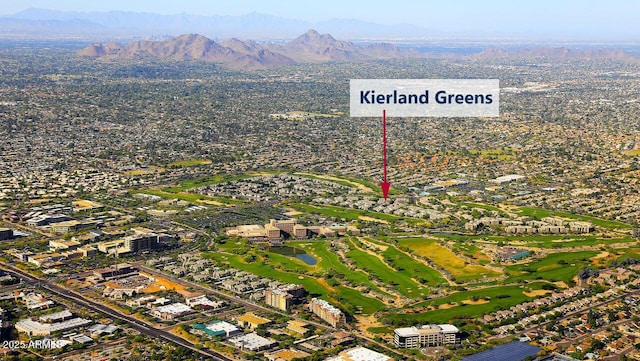 15221 N Clubgate Dr Unit 2044, Scottsdale, AZ 85254 - aerial overview of property's location with mountains and a local golf course