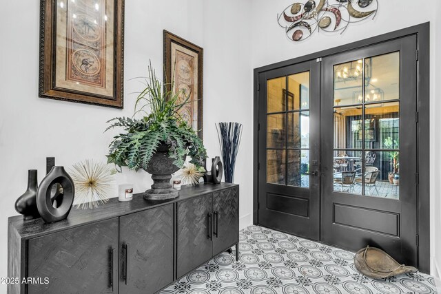 908 W Caldwell St, Phoenix, AZ 85041 - interior space with french doors and tile patterned flooring