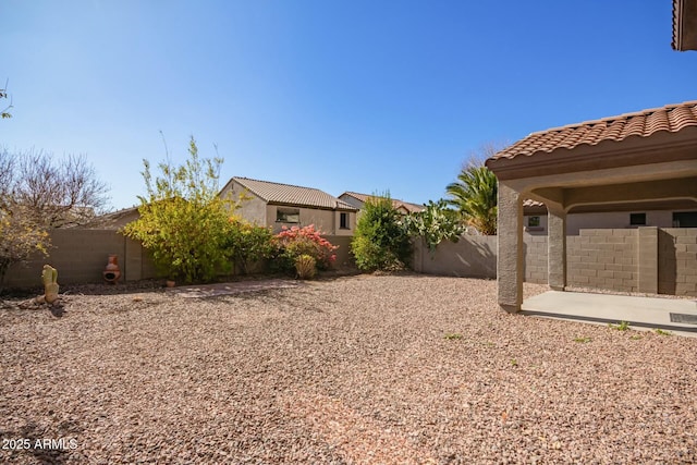 view of yard with a patio