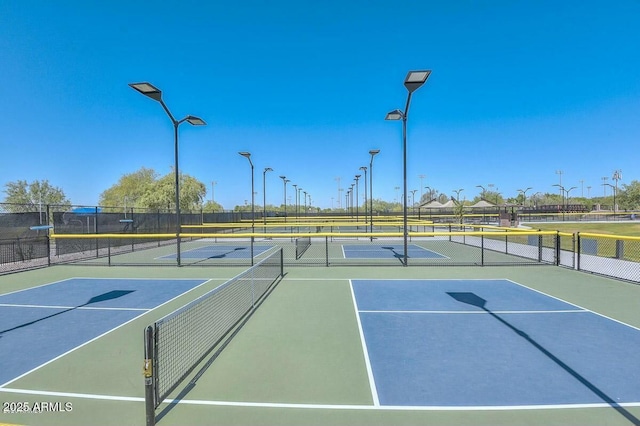 view of tennis court with basketball court