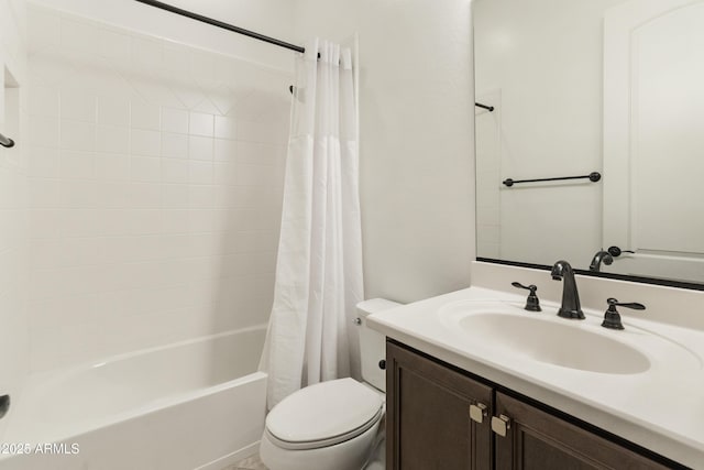 31207 N 124th Dr, Peoria, AZ 85383 - full bathroom featuring toilet, shower / bath combo with shower curtain, and vanity