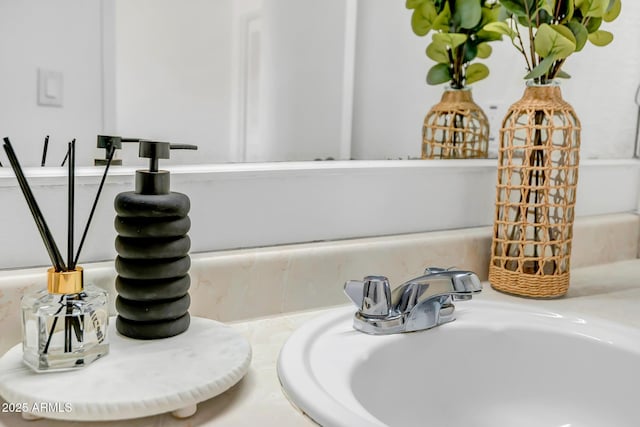 interior details featuring sink