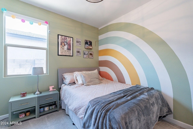 view of carpeted bedroom