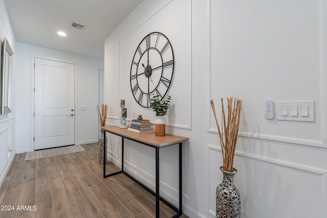 interior space featuring hardwood / wood-style floors