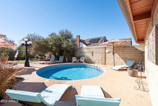 view of pool with a patio