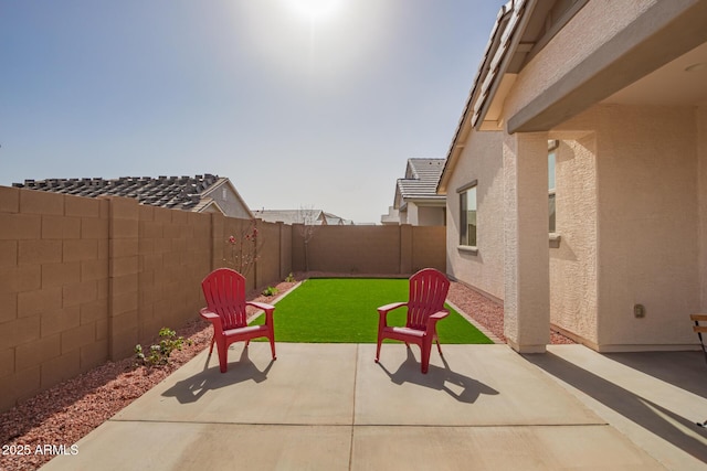 view of patio / terrace featuring a fenced backyard