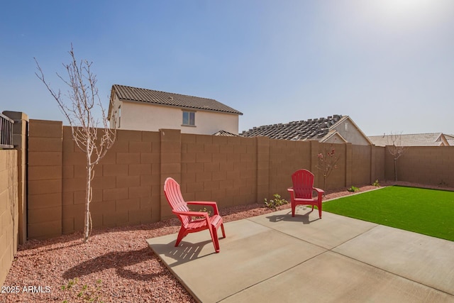 view of patio / terrace featuring a fenced backyard