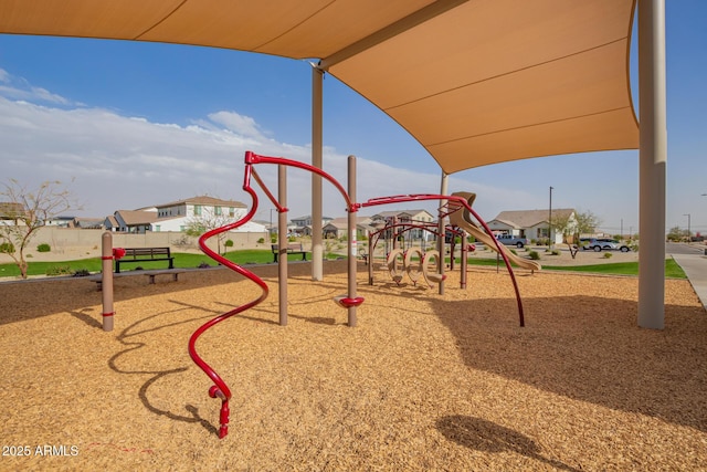 view of community jungle gym