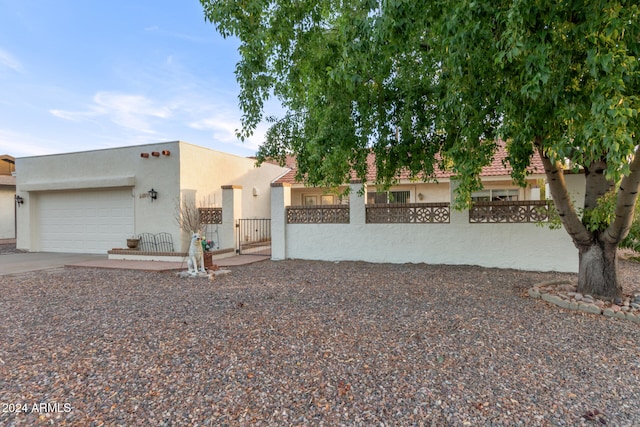 view of front of house featuring a garage