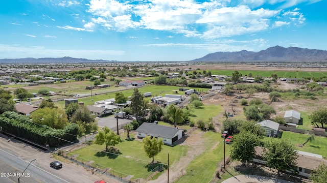 bird's eye view featuring a mountain view