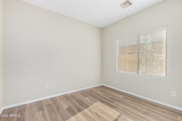 empty room featuring light wood-type flooring