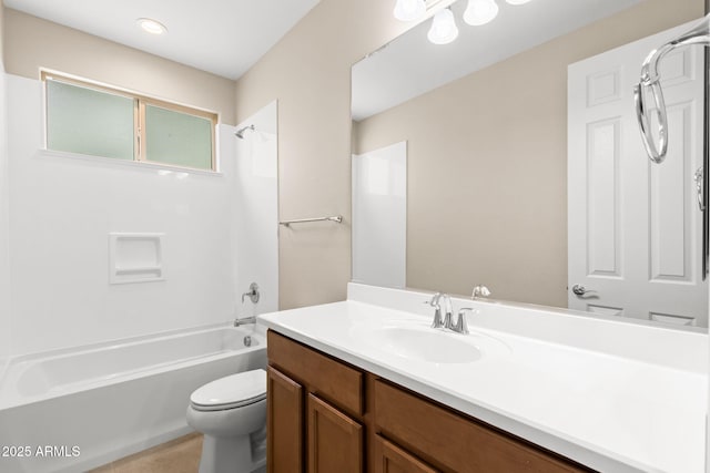3072 E Appaloosa Rd, Gilbert, AZ 85296 - bathroom featuring shower / bathtub combination, toilet, and vanity