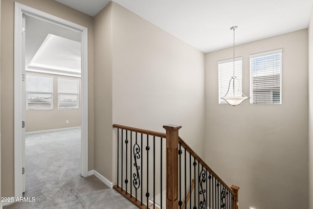 3072 E Appaloosa Rd, Gilbert, AZ 85296 - corridor featuring baseboards, carpet flooring, and an upstairs landing